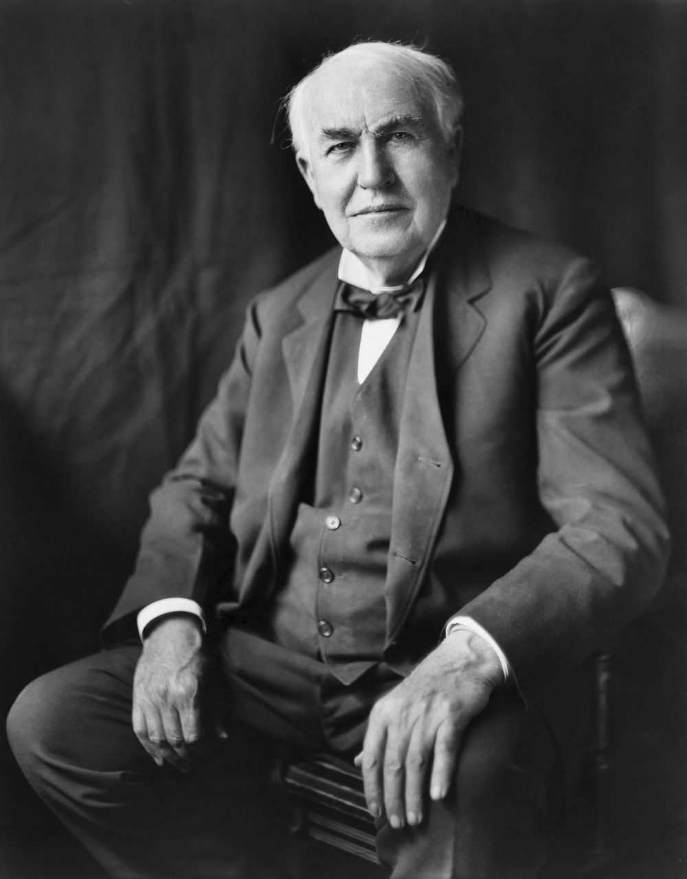 Portrait photograph of Thomas Edison