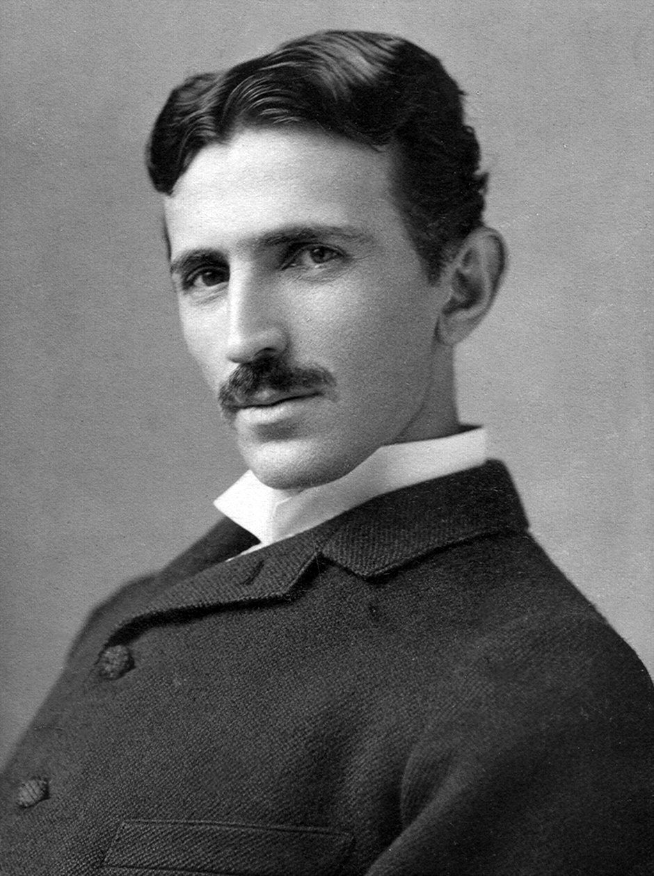 Photograph of inventor Nikola Tesla