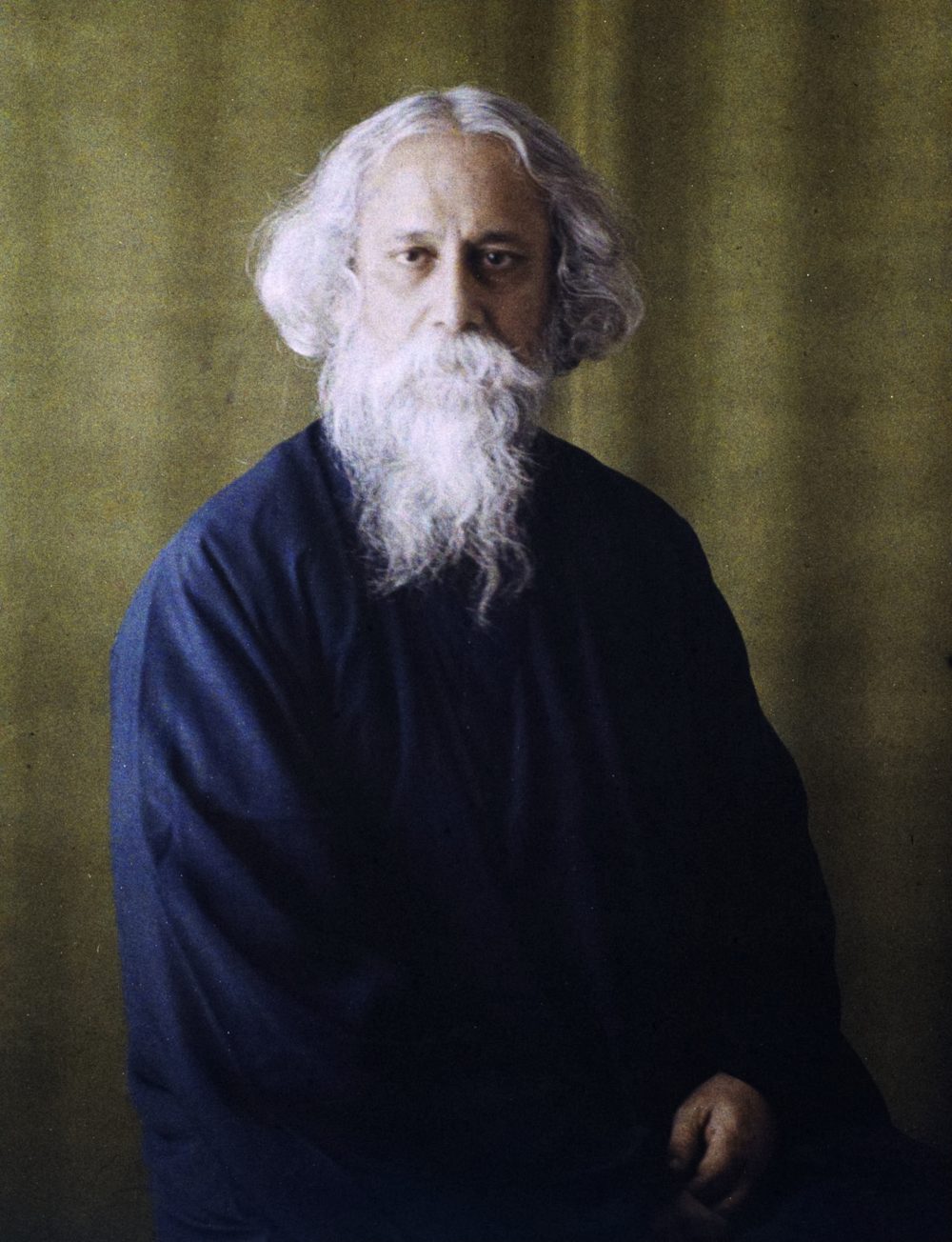 Portrait photograph of Rabindranath Tagore